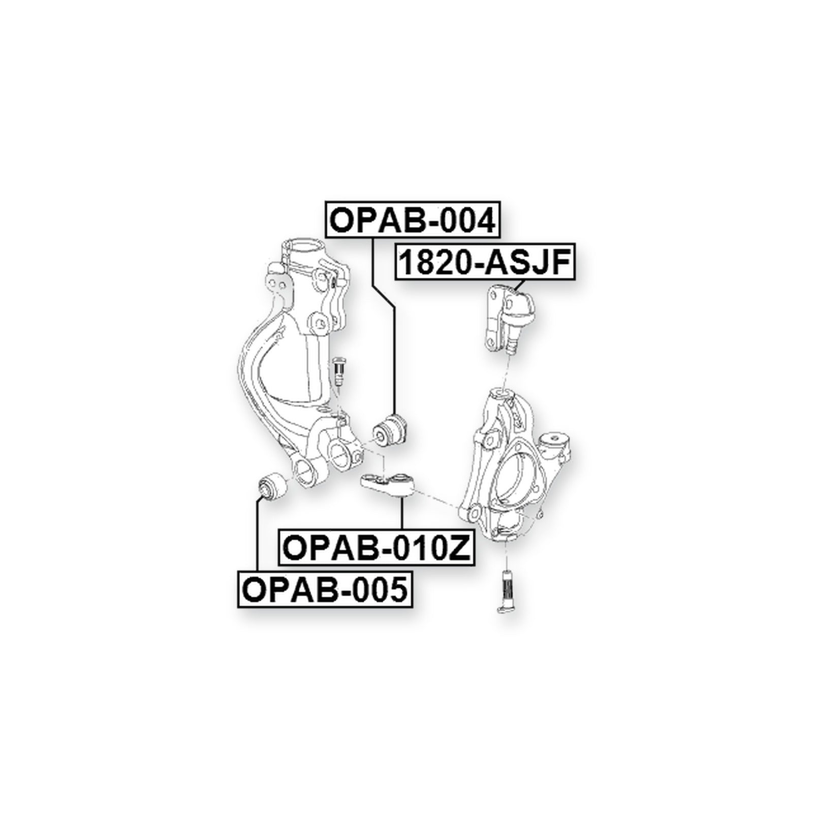 Buick Cascada Convertible Front Lower Floating Bushing, Suspension Knuckle