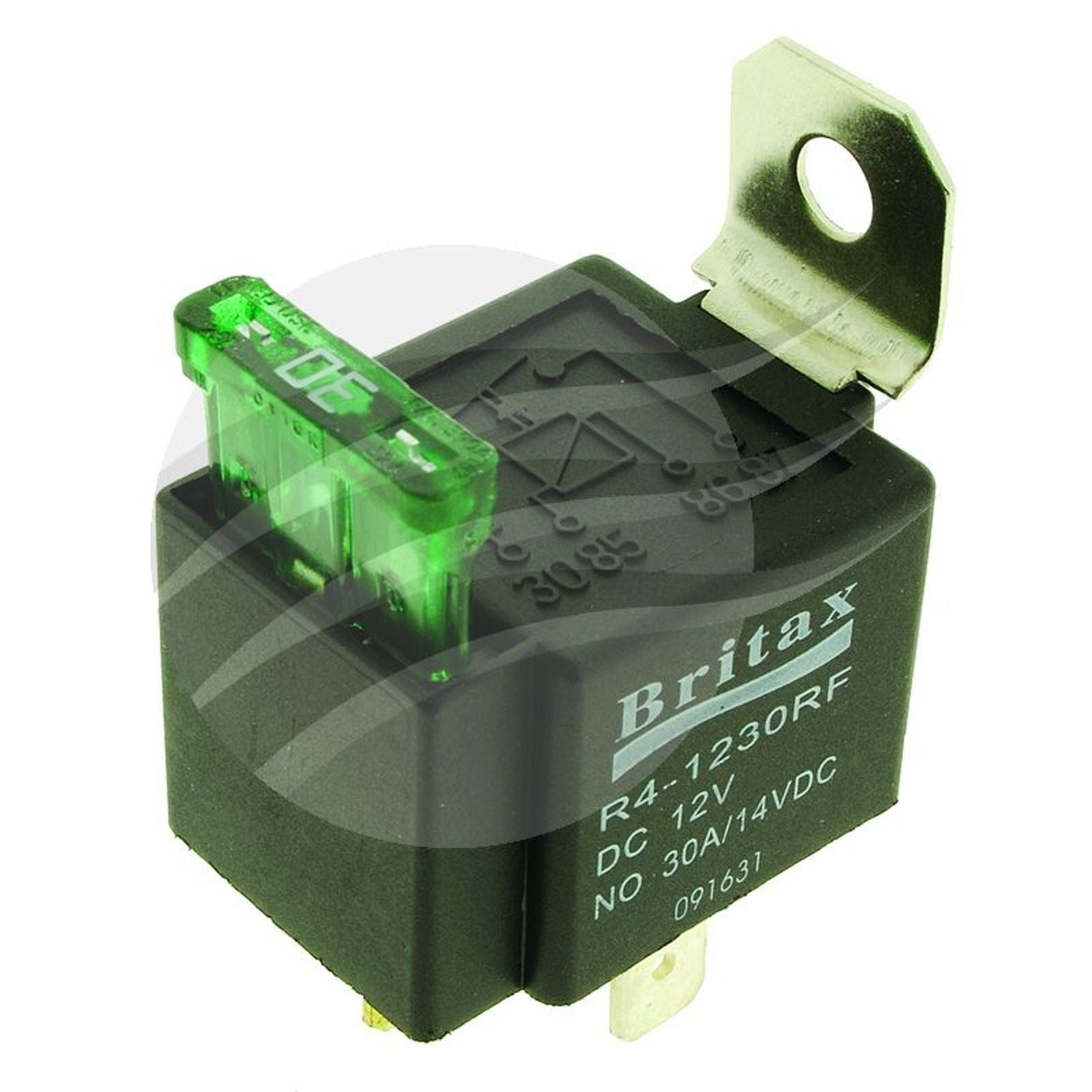 Mini Relay Fused 12V 30amp N/O 4 PIN With Blade Fuse Resistor