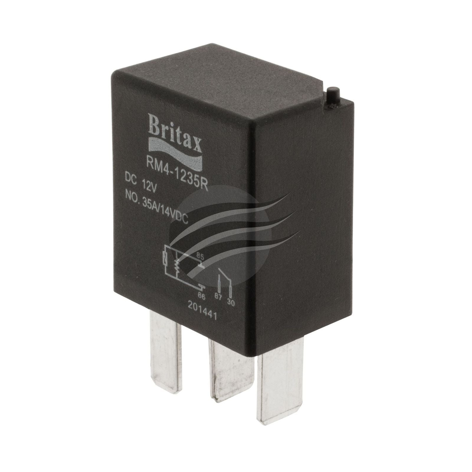 Micro Relay 12V 35amp N/O 4PIN Resistor Type Britax# RM4-1235R