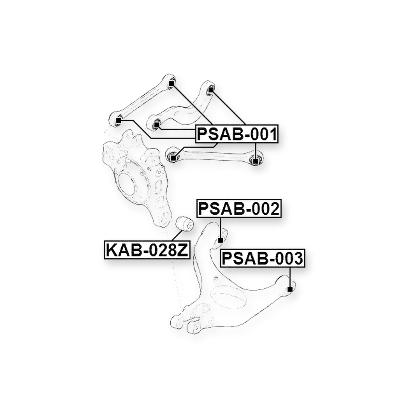 Porsche Panamera Rear Lower Bushing, Control Arm