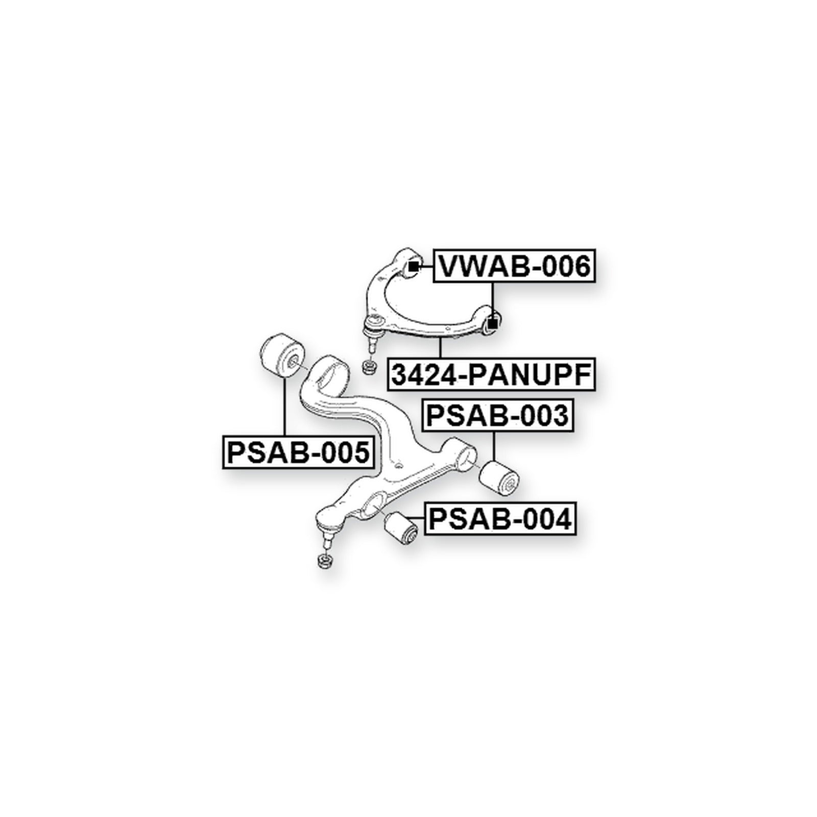 Porsche Panamera Front Lower Bushing, Control Arm