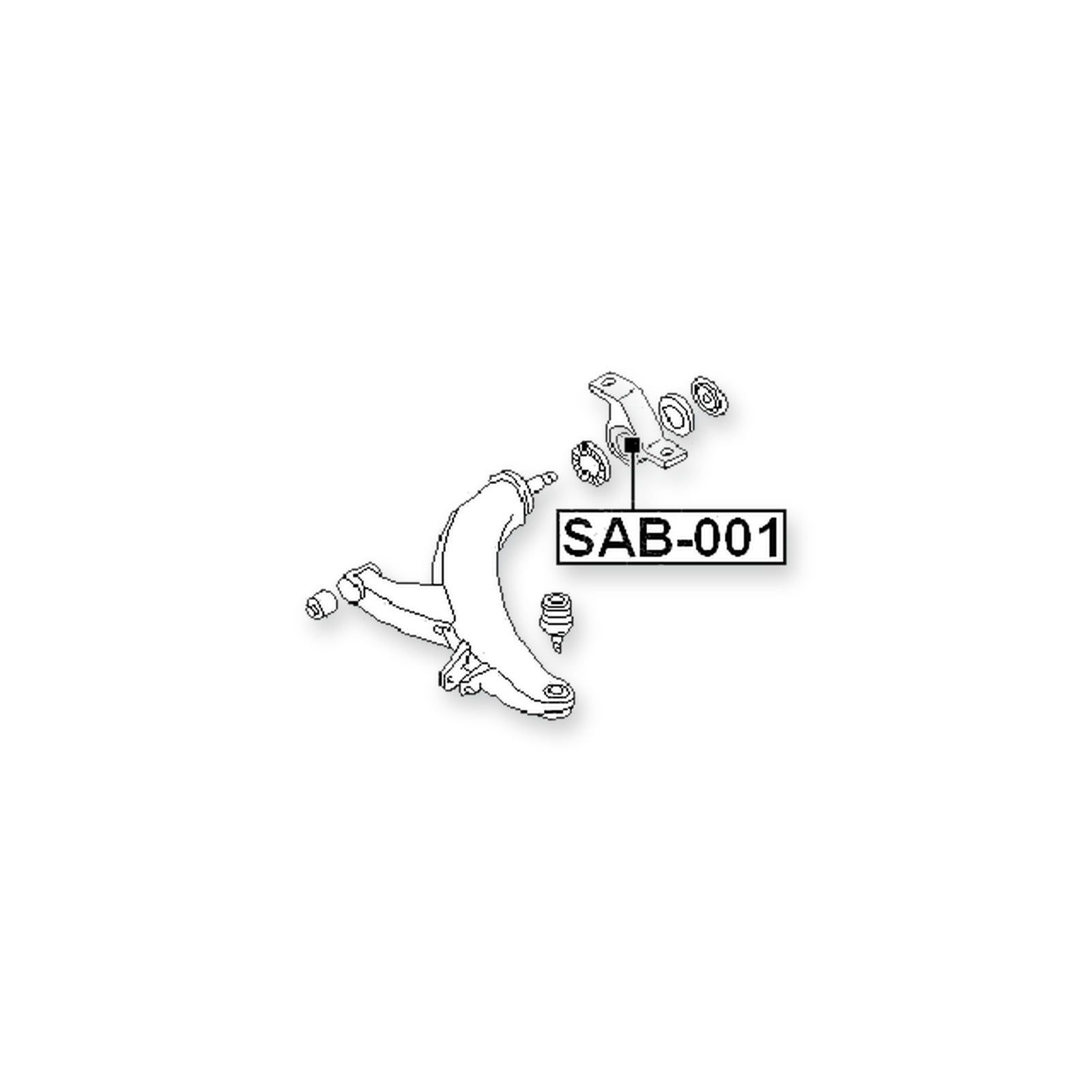Subaru Baja B12 Front Lower Bushing, Control Arm (Hydro)