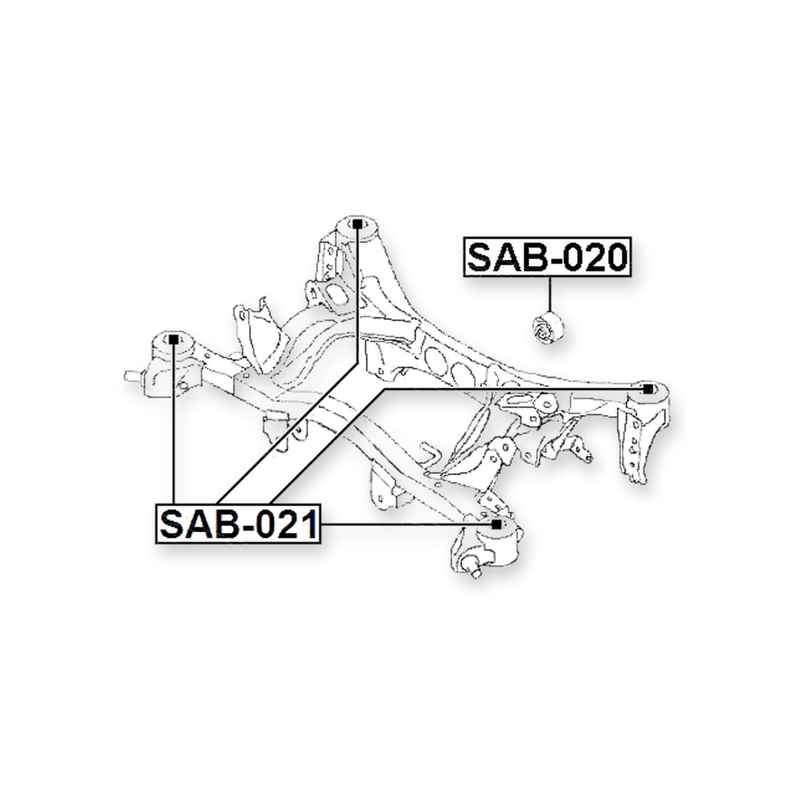 Subaru Ascent/Evoltis W11 Rear Crossmember Bushing