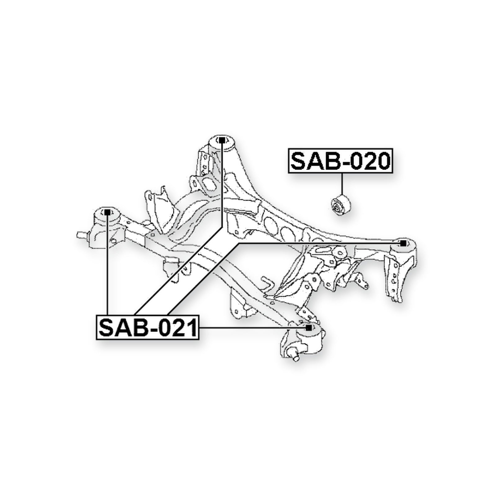 Subaru Legacy B13 Rear Crossmember Bushing