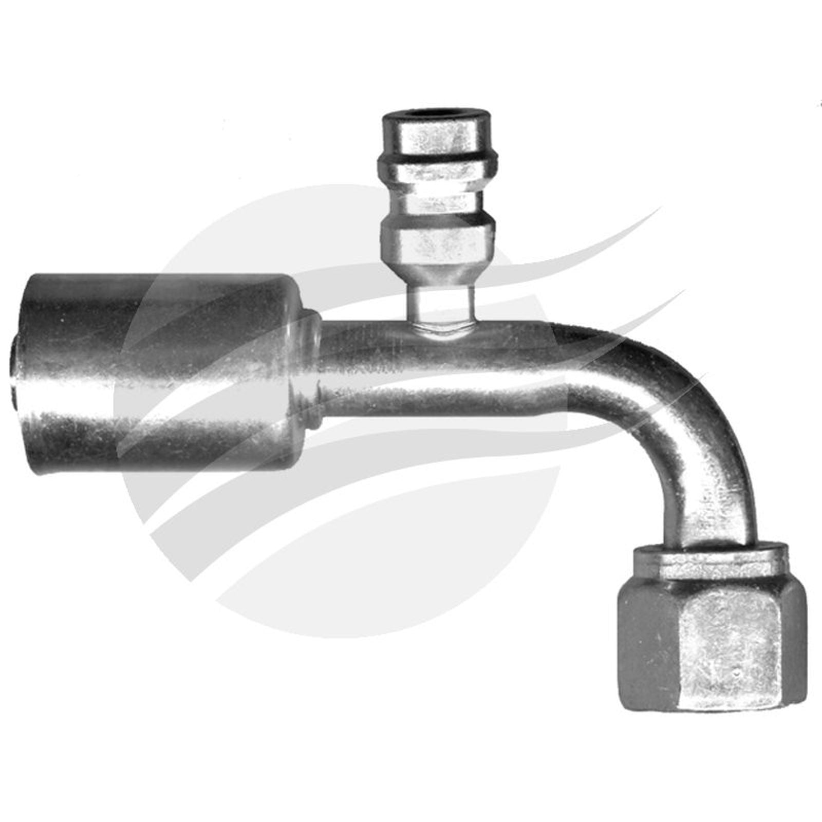 ATCO Fitt 90 Degree #8 Steel Beadlock for With R134A Port
