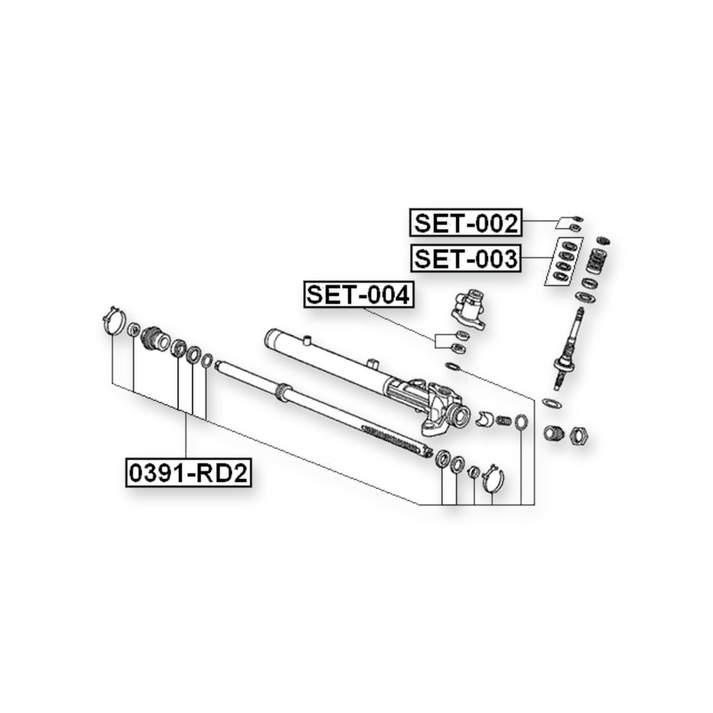 Acura Cl YA1 Steering Gear Repair Kit