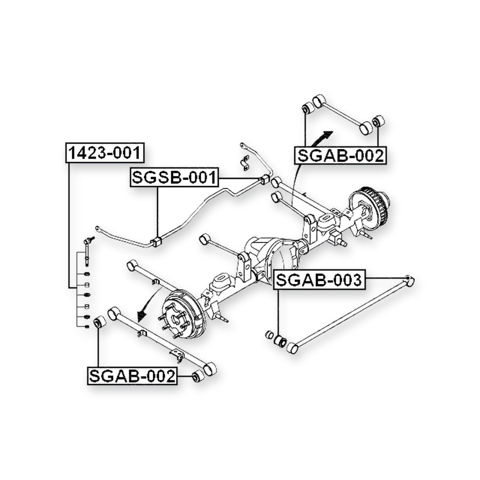 SsangYong Actyon Rear Right Rod Bushing