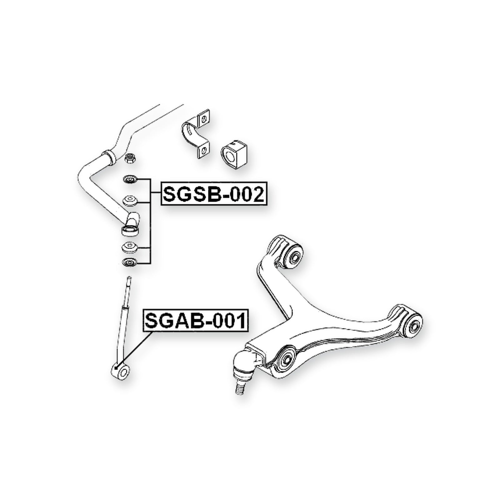 SsangYong Actyon Sway Bar Link Repair Kit