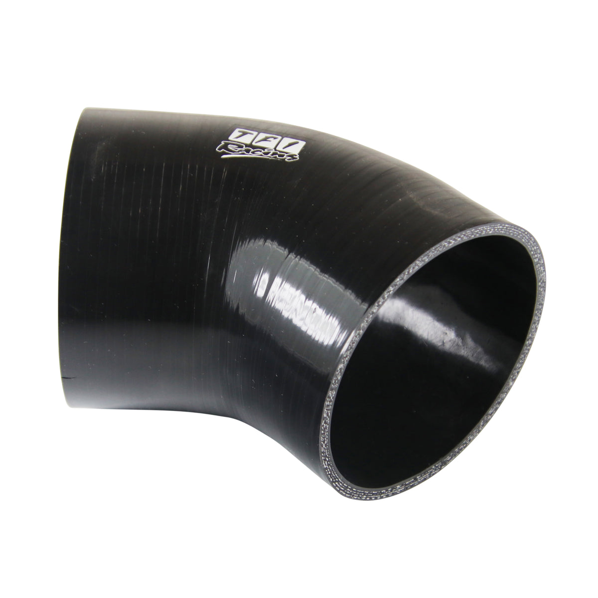 TFI Racing Silicone Hose Black 45 Deg Elbow 100mm (4") ID, 50mm Leg Length