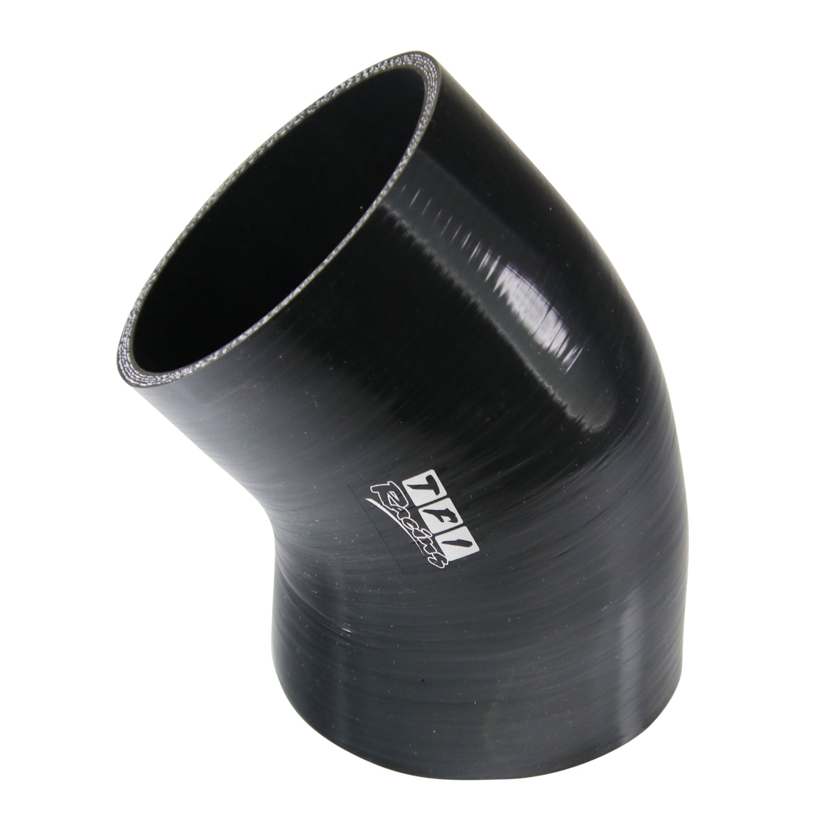 TFI Racing Silicone Hose Black 45 Deg Elbow 100mm (4") ID, 50mm Leg Length