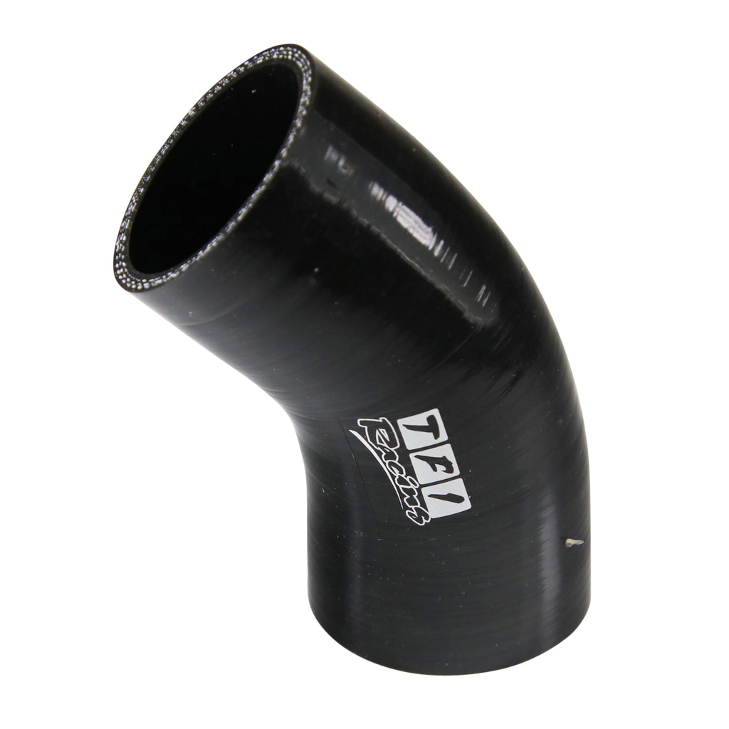 TFI Racing Silicone Hose Black 45 Deg Elbow 50mm (2") ID, 50mm Leg Length