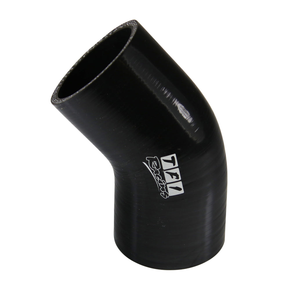 TFI Racing Silicone Hose Black 45 Deg Elbow 57mm (2.25") ID, 50mm Leg Length