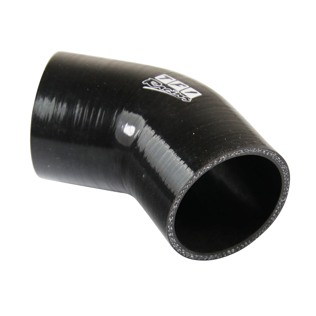 TFI Racing Silicone Hose Black 45 Deg Elbow 63mm (2.5") ID, 50mm Leg Length