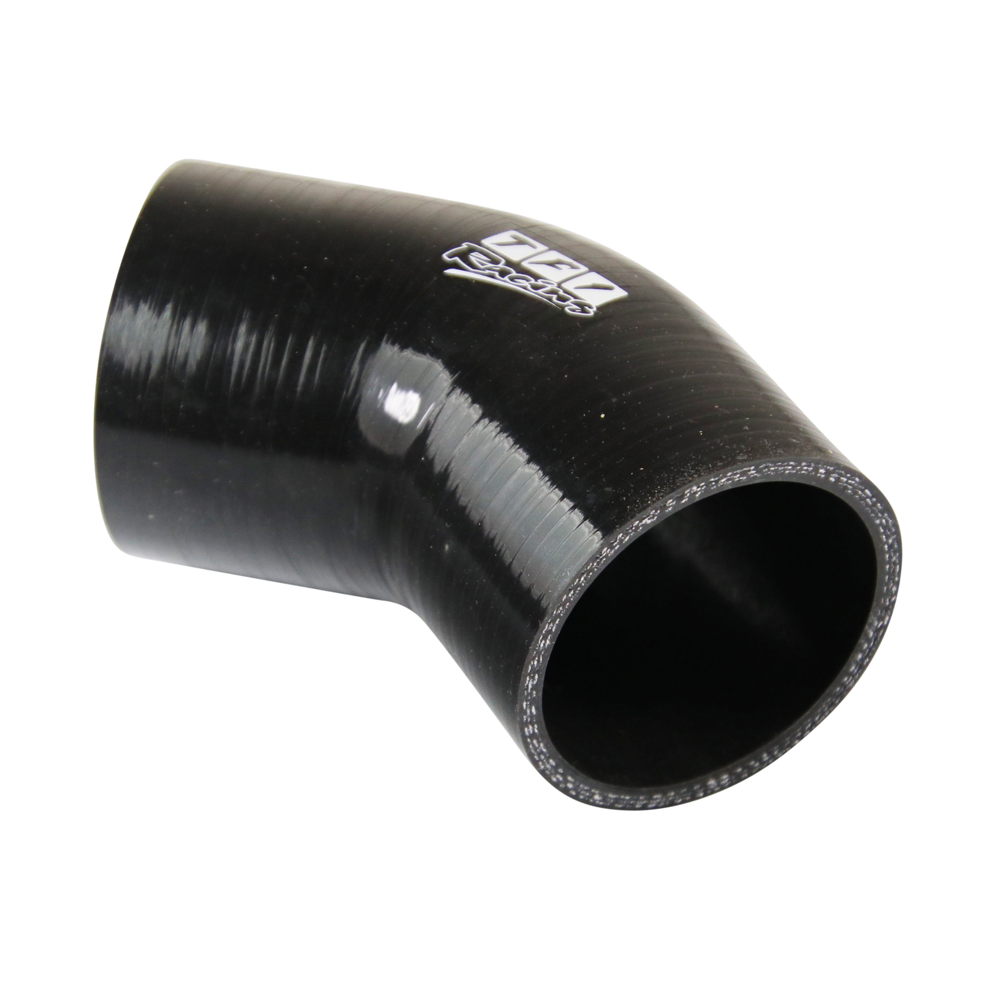 TFI Racing Silicone Hose Black 45 Deg Elbow 63mm (2.5") ID, 50mm Leg Length