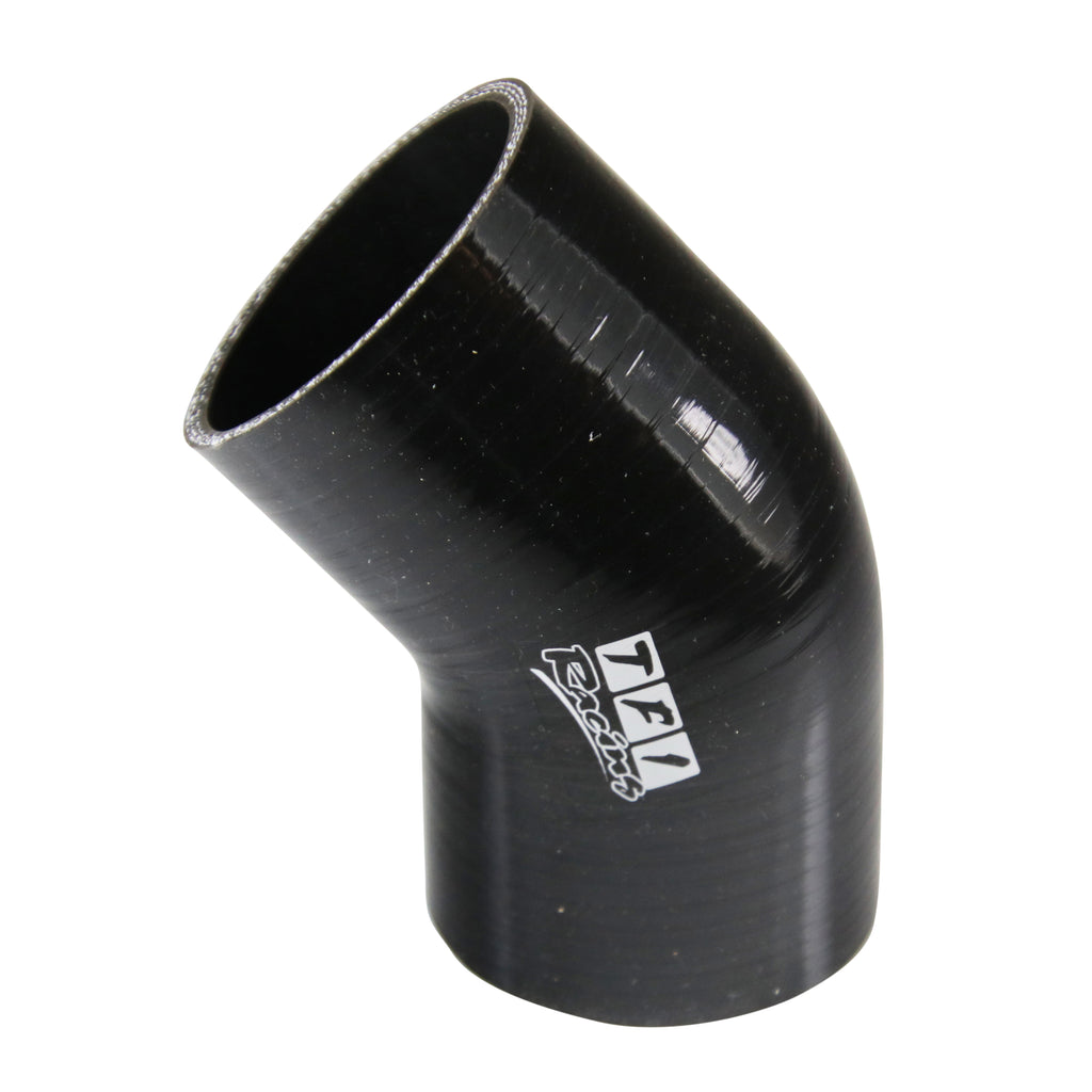 TFI Racing Silicone Hose Black 45 Deg Elbow 63mm (2.5") ID, 50mm Leg Length