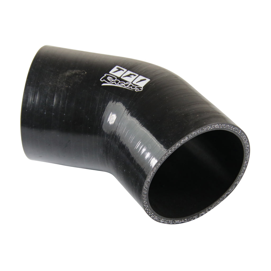 TFI Racing Silicone Hose Black 45 Deg Elbow 70mm (2.75") ID, 50mm Leg Length