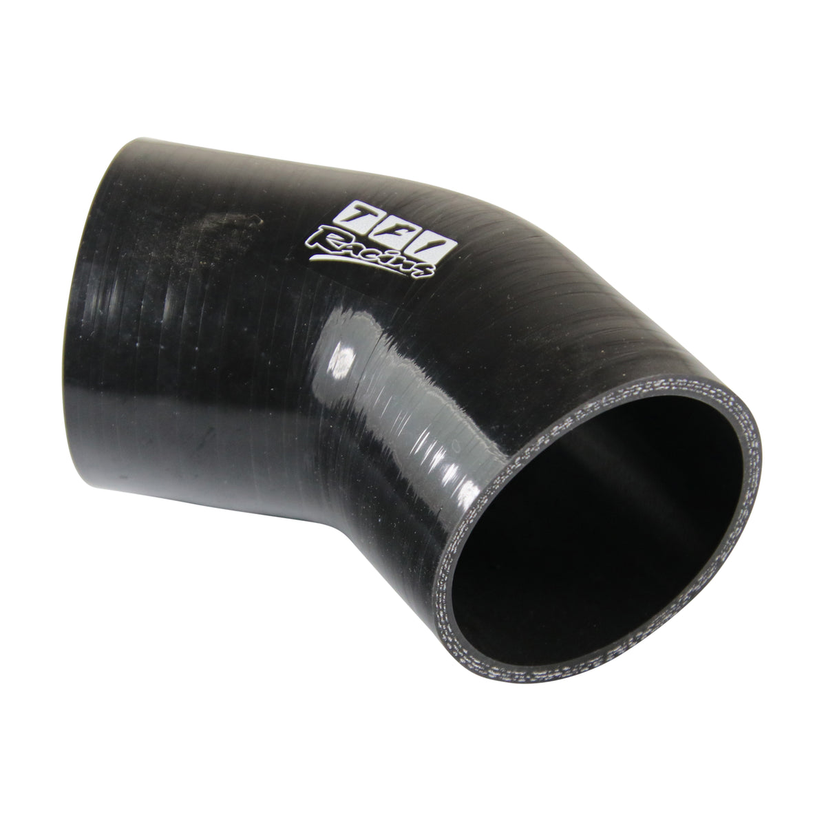 TFI Racing Silicone Hose Black 45 Deg Elbow 70mm (2.75") ID, 50mm Leg Length