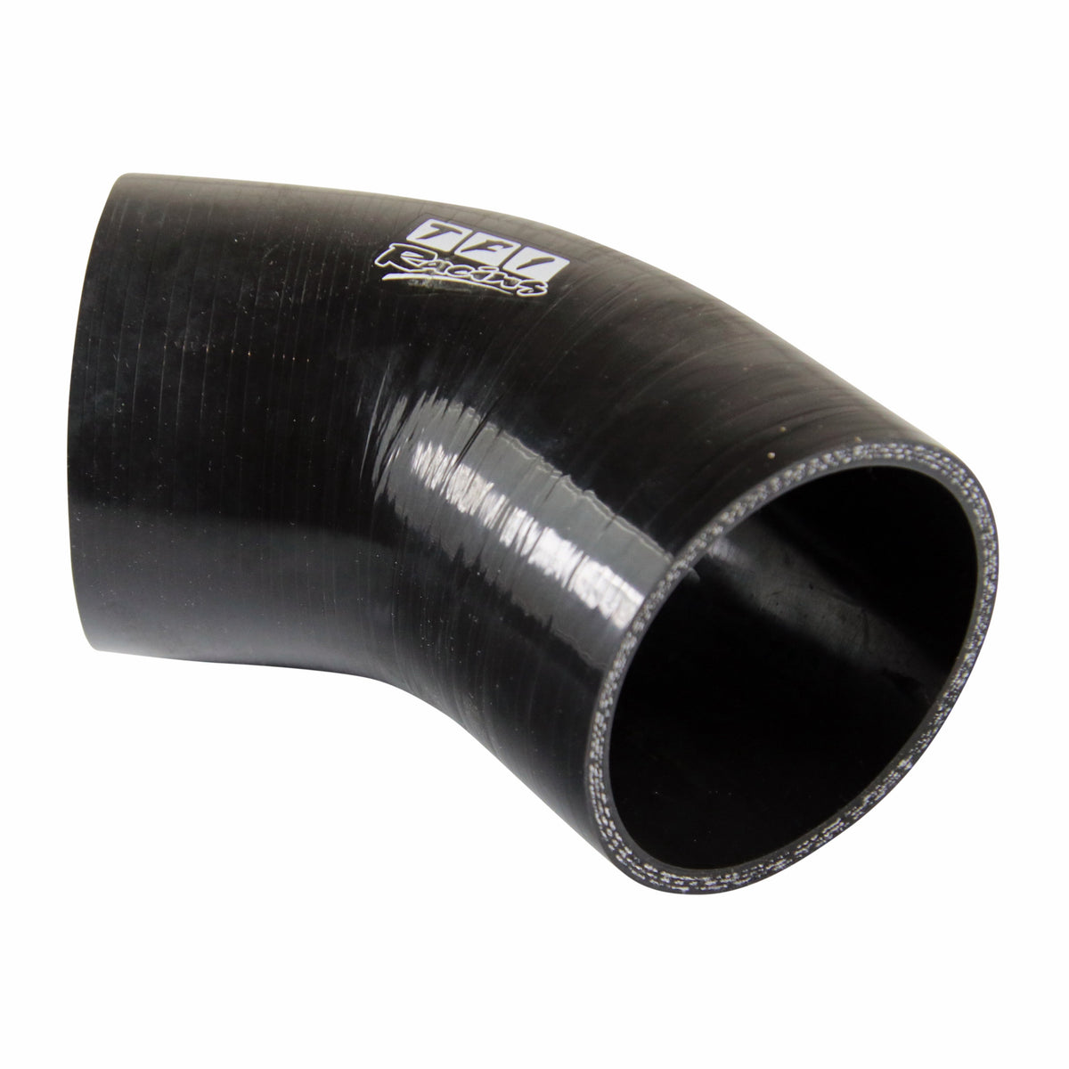 TFI Racing Silicone Hose Black 45 Deg Elbow 76mm (3") ID, 50mm Leg Length