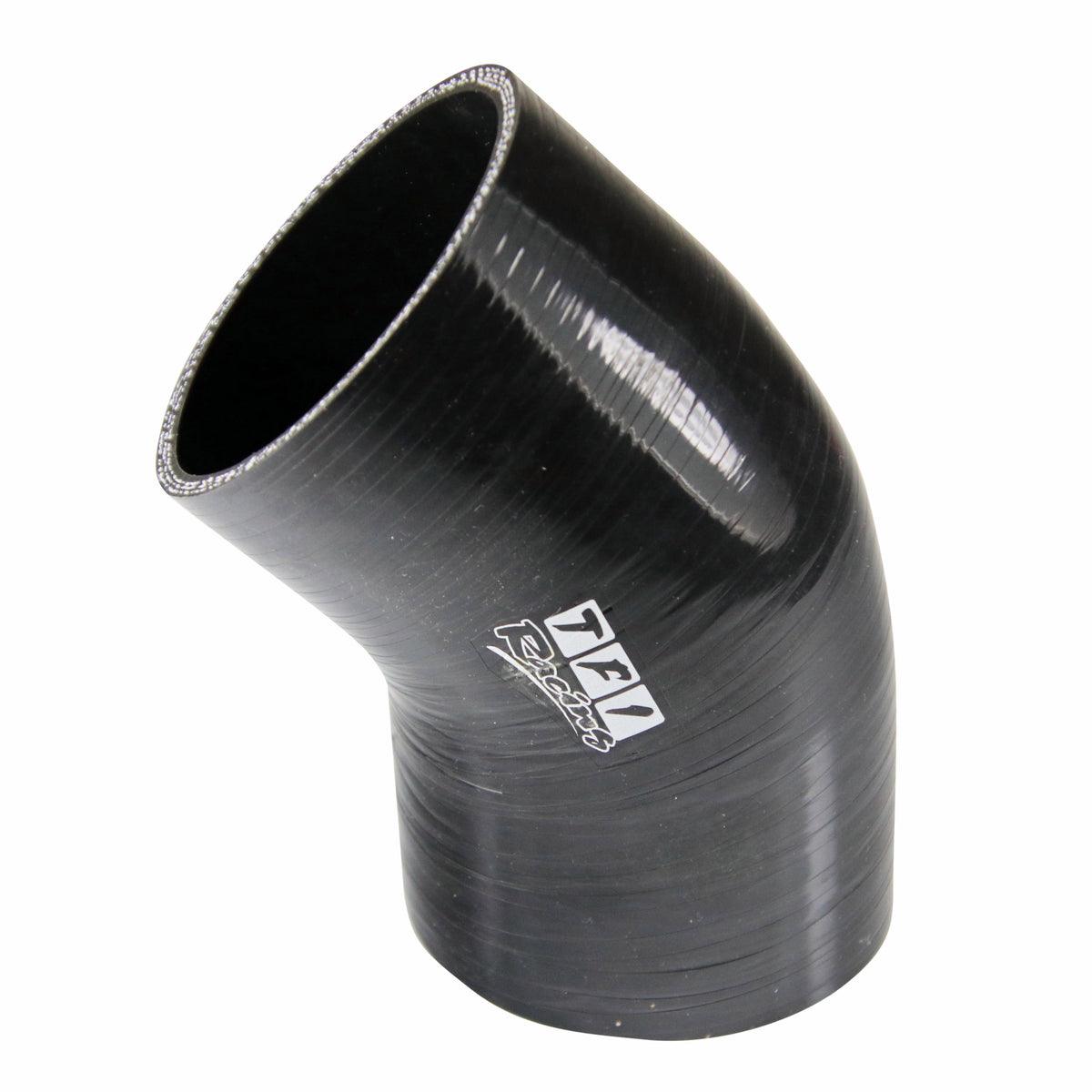 TFI Racing Silicone Hose Black 45 Deg Elbow 76mm (3") ID, 50mm Leg Length