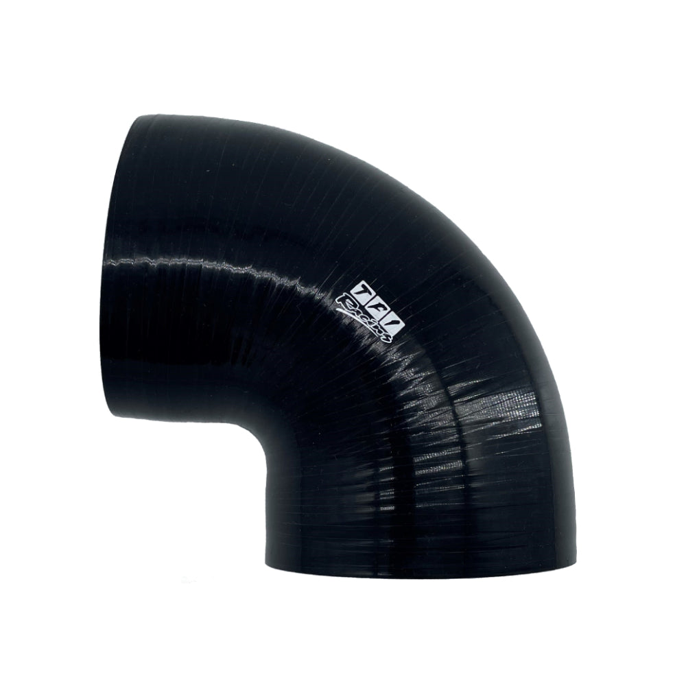 TFI Racing Silicone Hose Black 90 Deg Elbow 89mm (3.5") ID, 50mm Leg Length