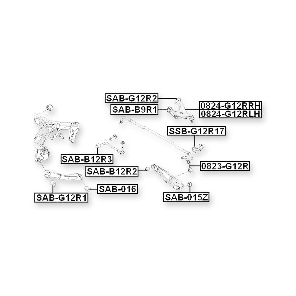 Subaru Exiga Y10 Rear Stabilizer Bar Bush D14