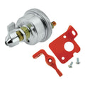Battery Master Switch With Red Lockout Lever Kit, Copper Contacts, Jaylec