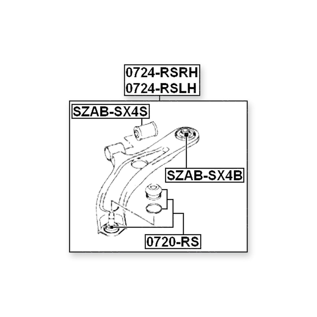 Opel Agila-B Front Lower Bushing, Control Arm