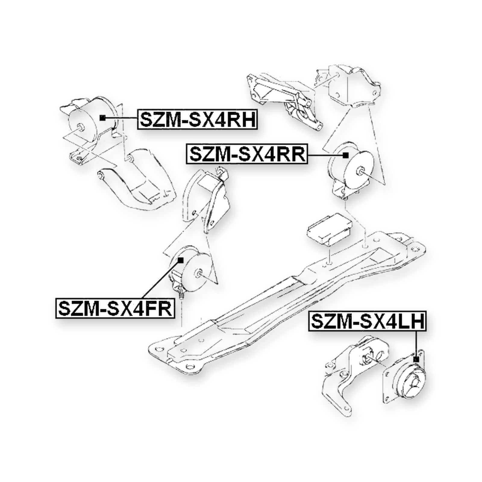 Suzuki SX4 RE420-5 Front Left Engine Mount 2006-2013