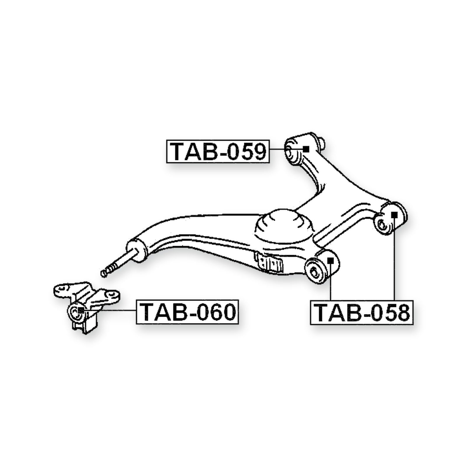 Toyota Estima Emina/Lucida Rear Lower Bushing, Control Arm
