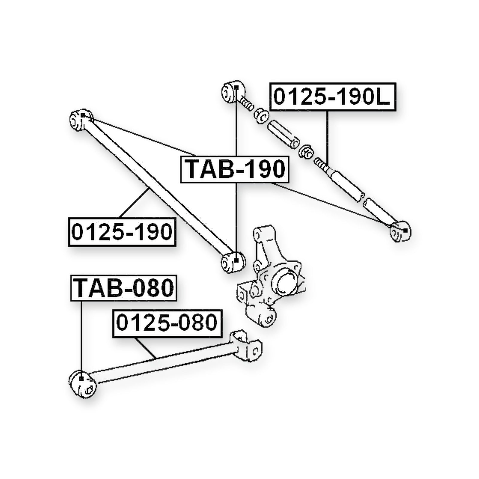 Toyota Caldina Front Bushing, Trailing Arm