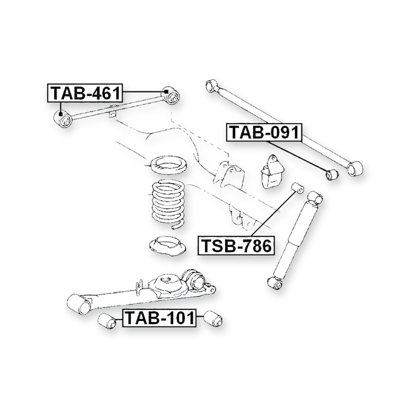 Toyota Lite/Townace Front Bushing, Trailing Arm