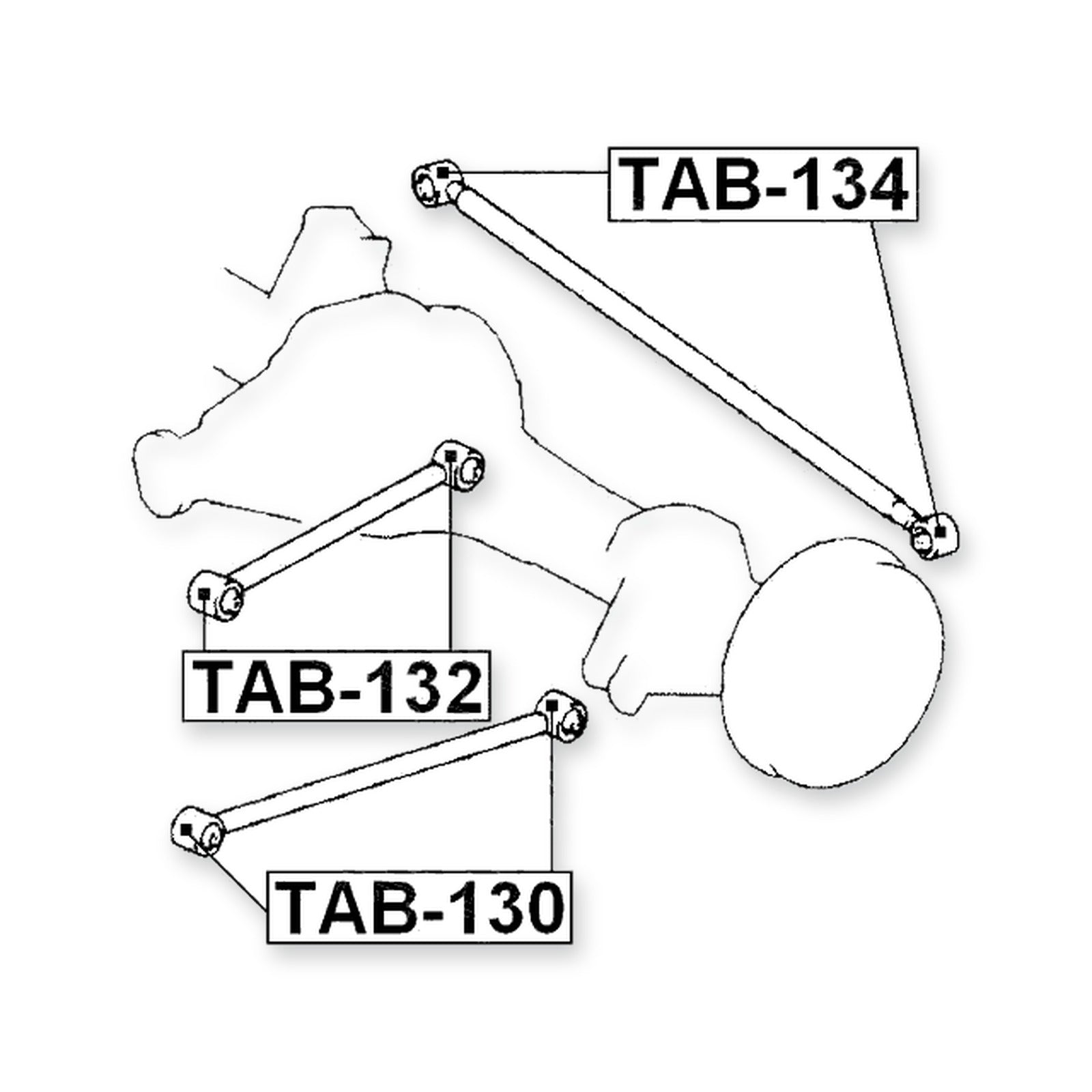 Lexus LX470 UZJ100 Front Trailing Rod Bushing