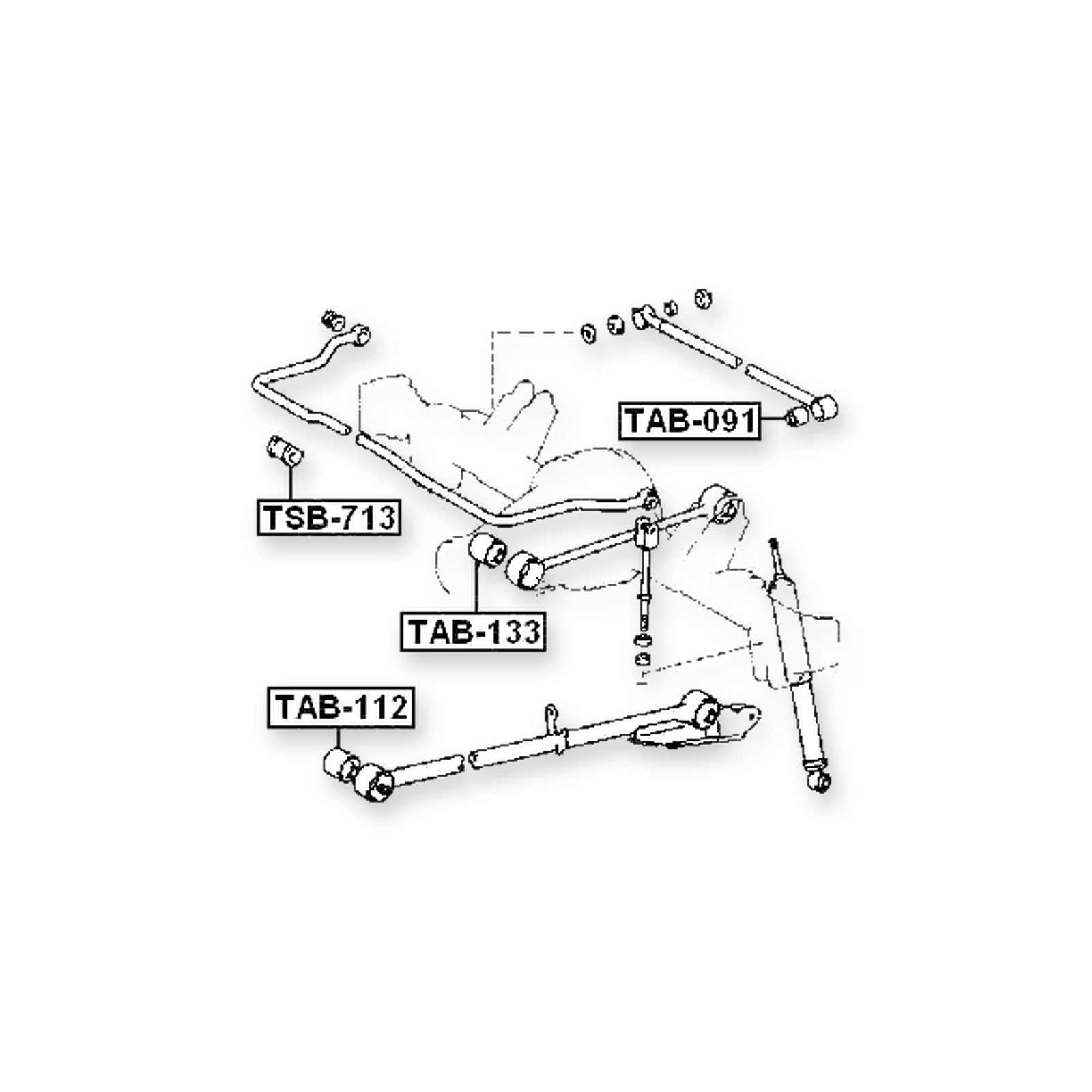 Toyota Carina Front Trailing Rod Bushing
