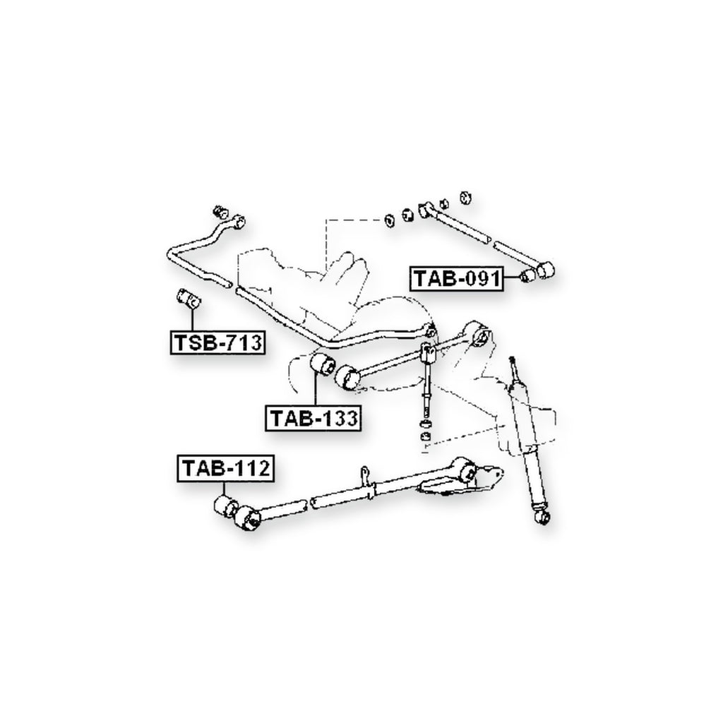 Toyota Carina Front Trailing Rod Bushing