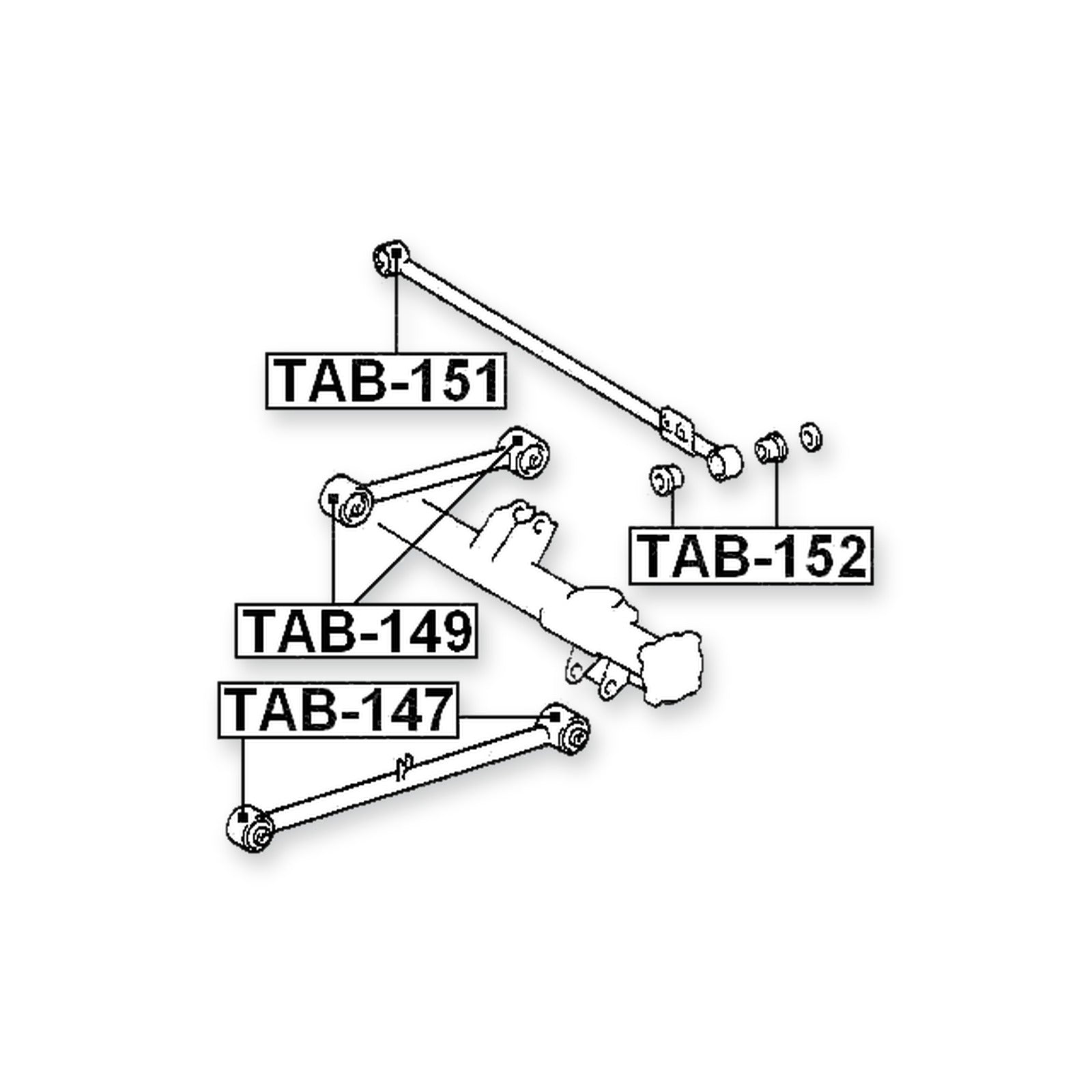 Toyota 4-Runner Truck Front Upper Bushing, Trailing Arm