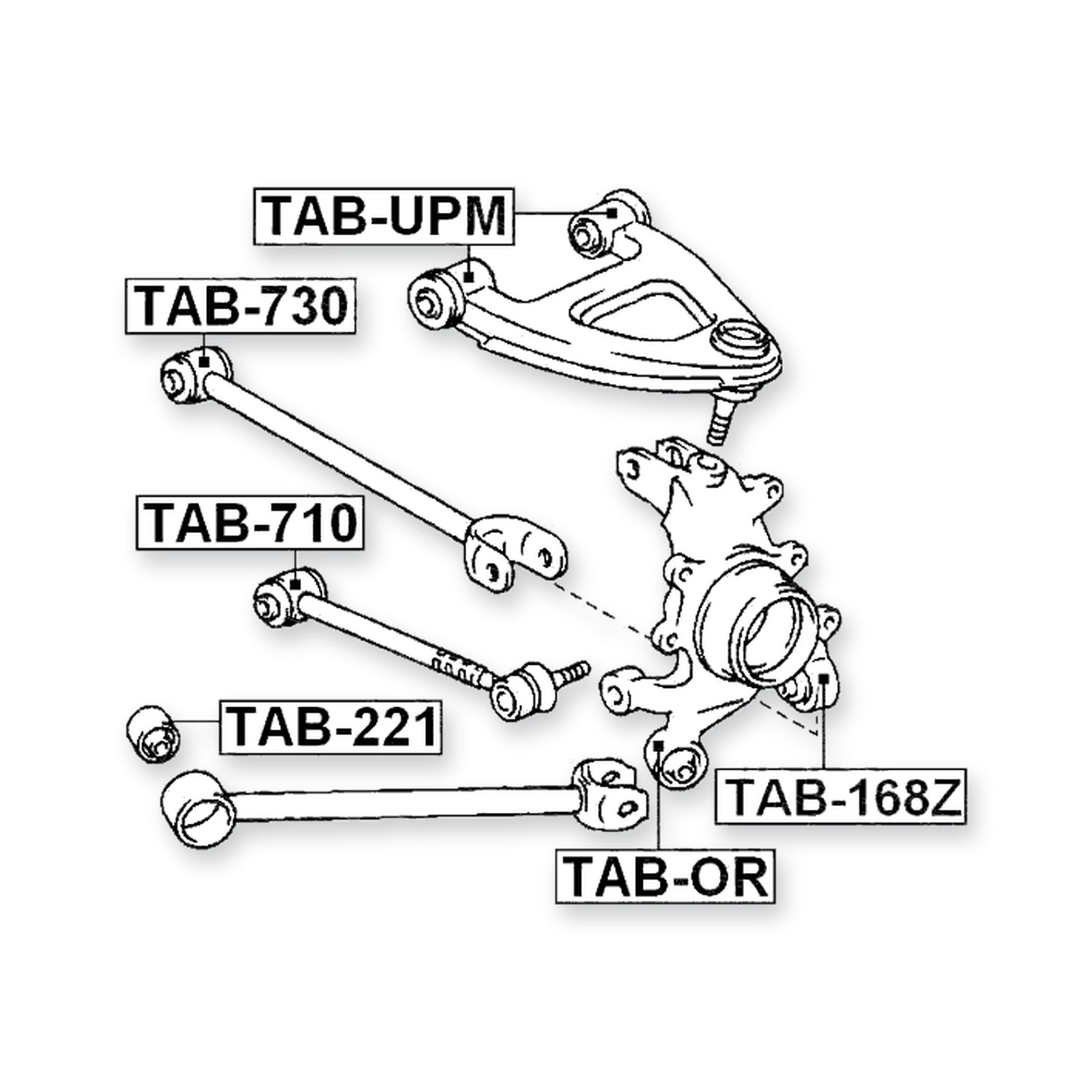 Toyota Chaser Rear Lower Knuckle Floating Bushing