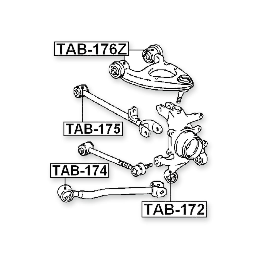 Toyota Celsior Rear Upper Bushing, Control Arm