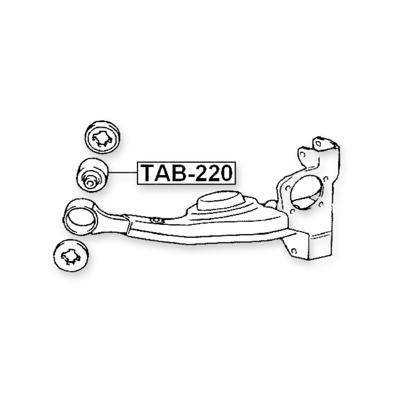 Toyota RAV4 Rear Bushing, Trailing Arm
