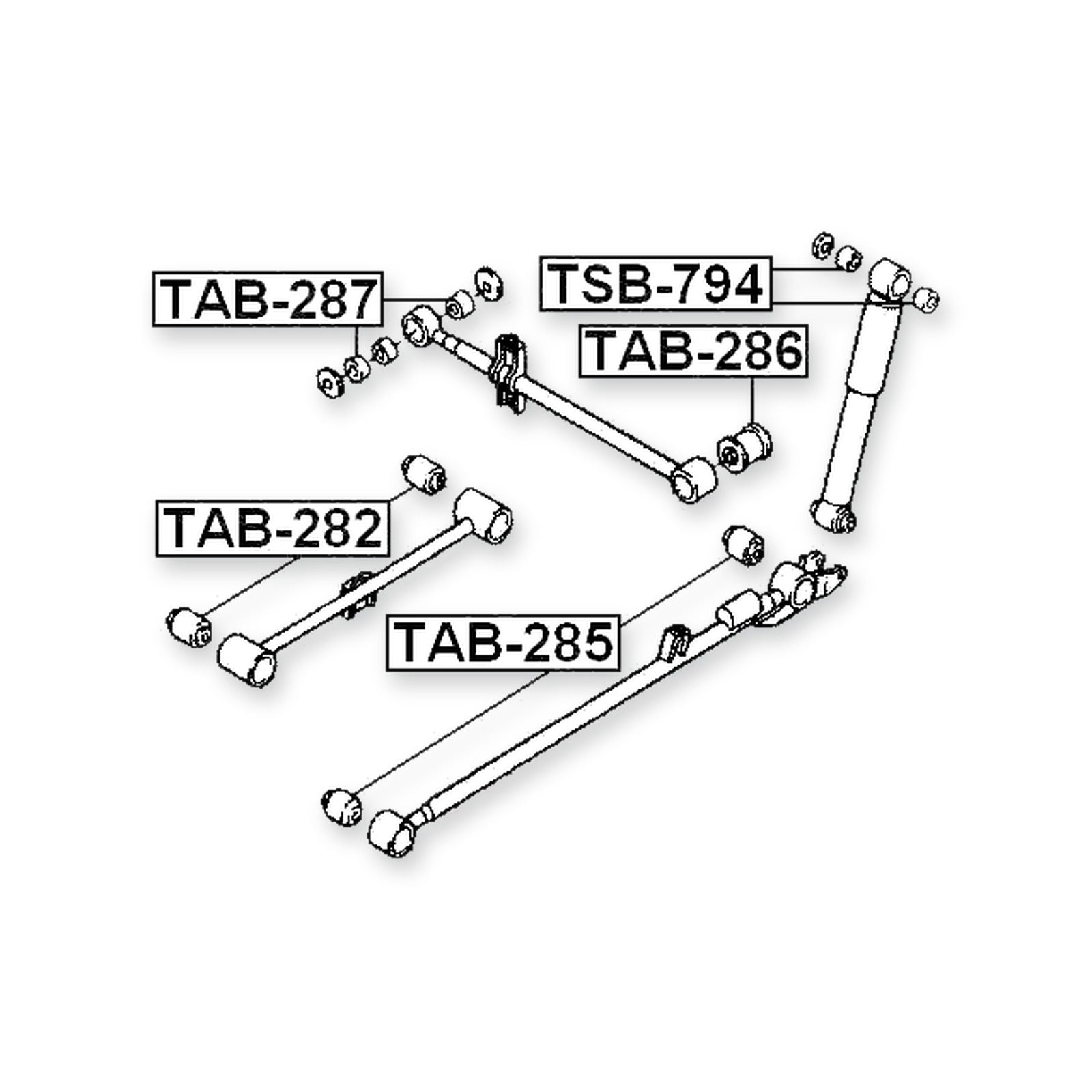 Toyota Avanza Rear Inner Bushing, Transverse Arm