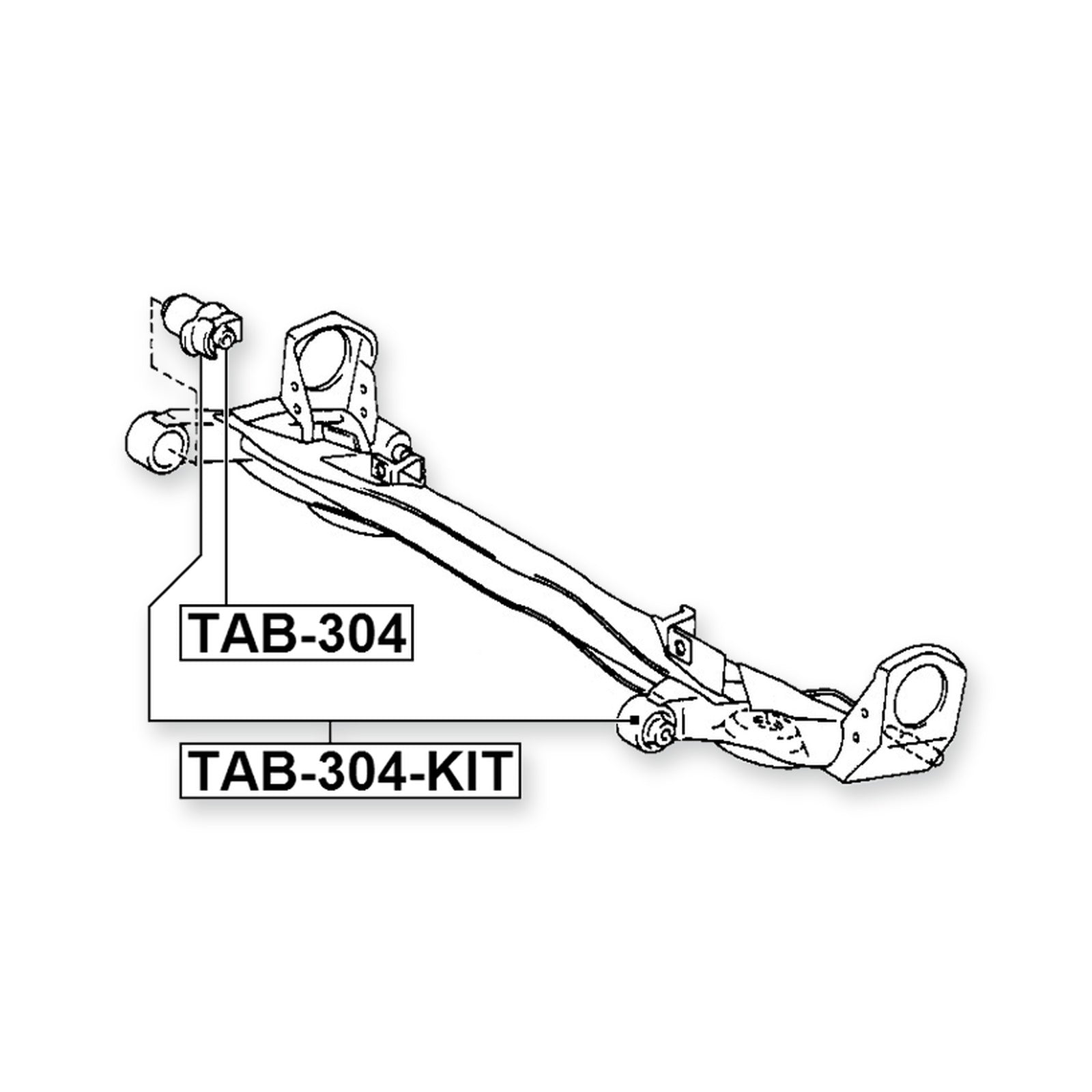 Toyota Gaia Rear Crossmember Bushing Kit