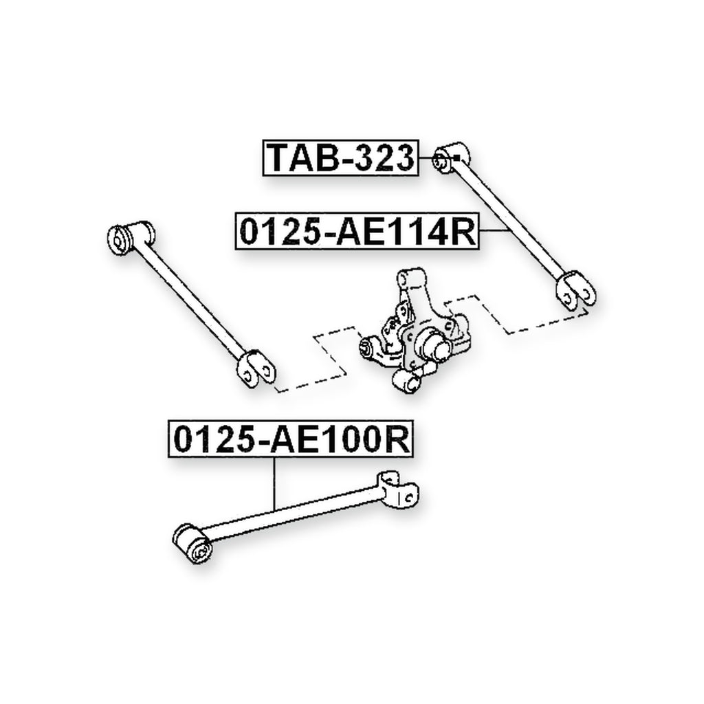 Toyota Corolla Rear Lower Transverse Rod Bushing