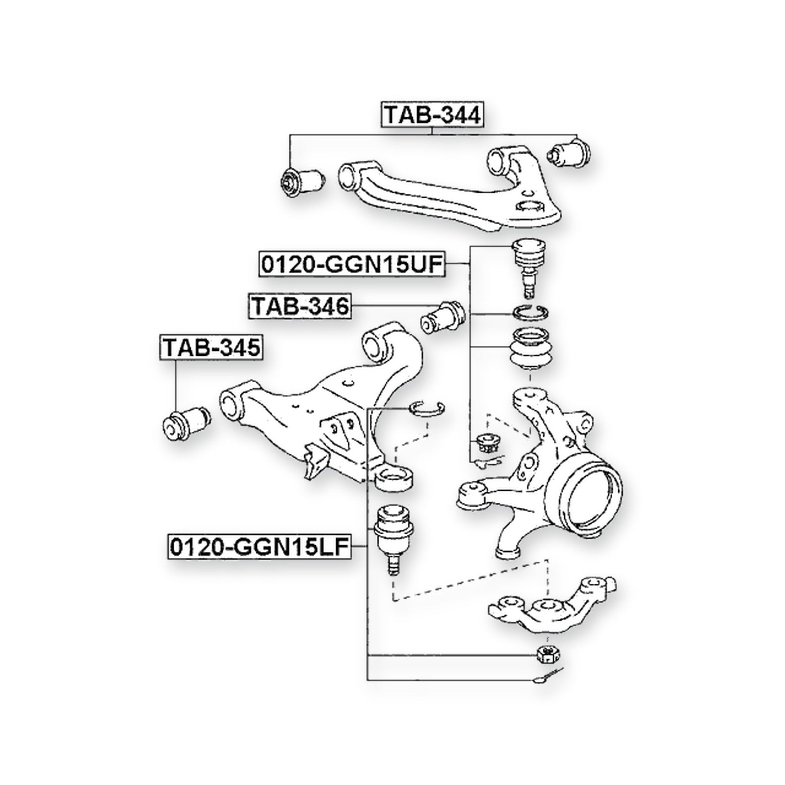Toyota Hilux Front Lower Bushing, Control Arm