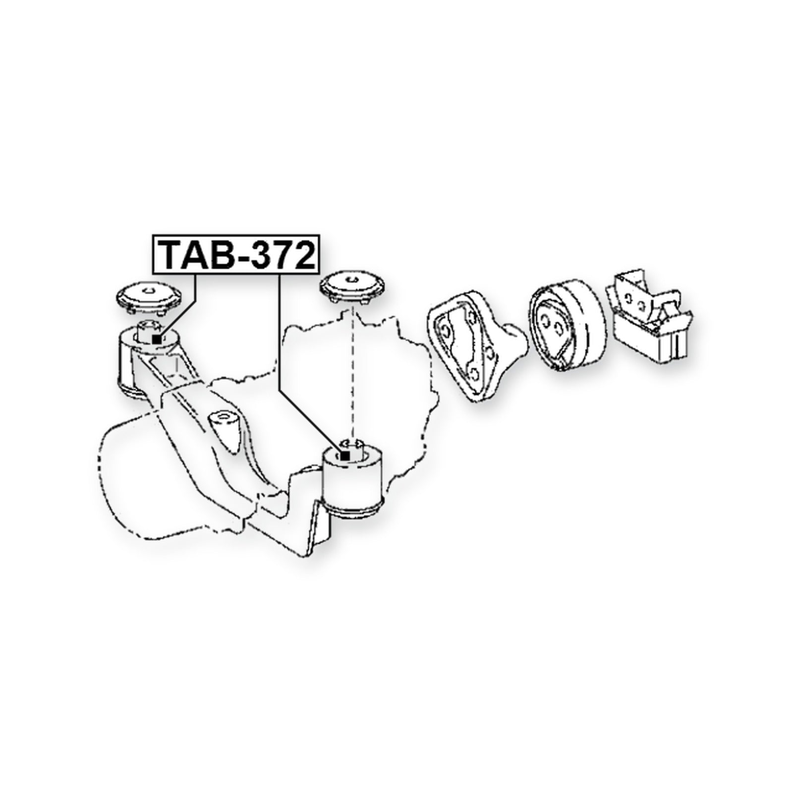 Lexus RX270/350/450H Differential Mount Bushing