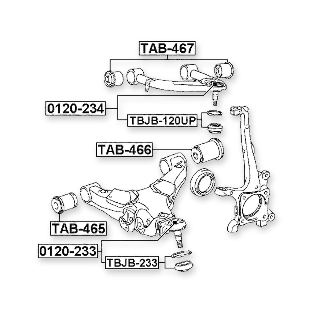 Lexus LX450D/460/570 Front Lower Bushing, Control Arm