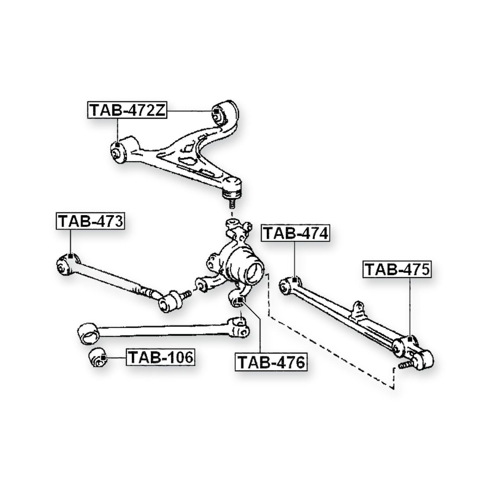Toyota Aristo Front Bushing, Transverse Arm