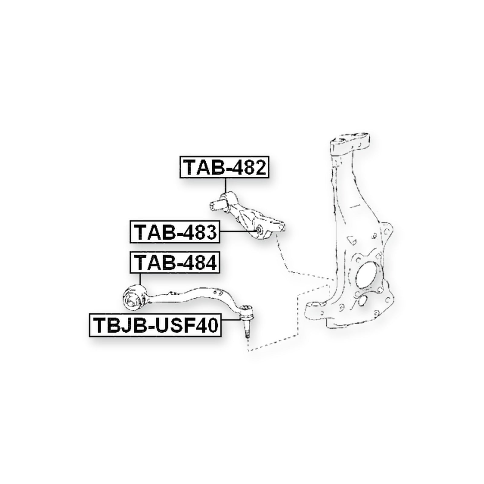 Lexus LS460/460L Front Lower Bushing, Control Arm