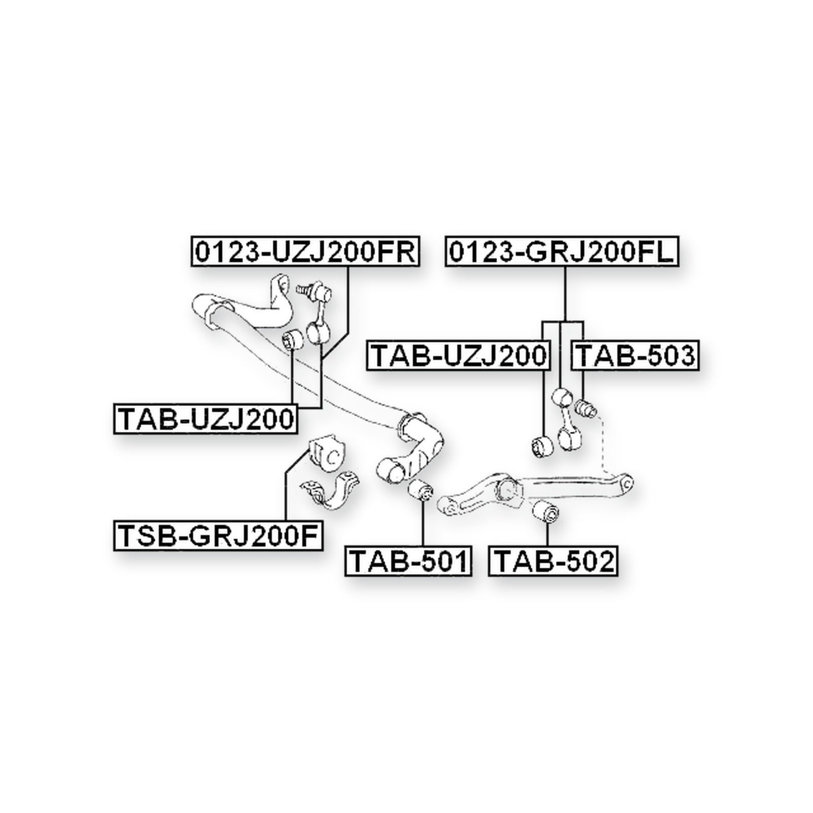 Toyota Land Cruiser Front Lower Stabilazer Bushing