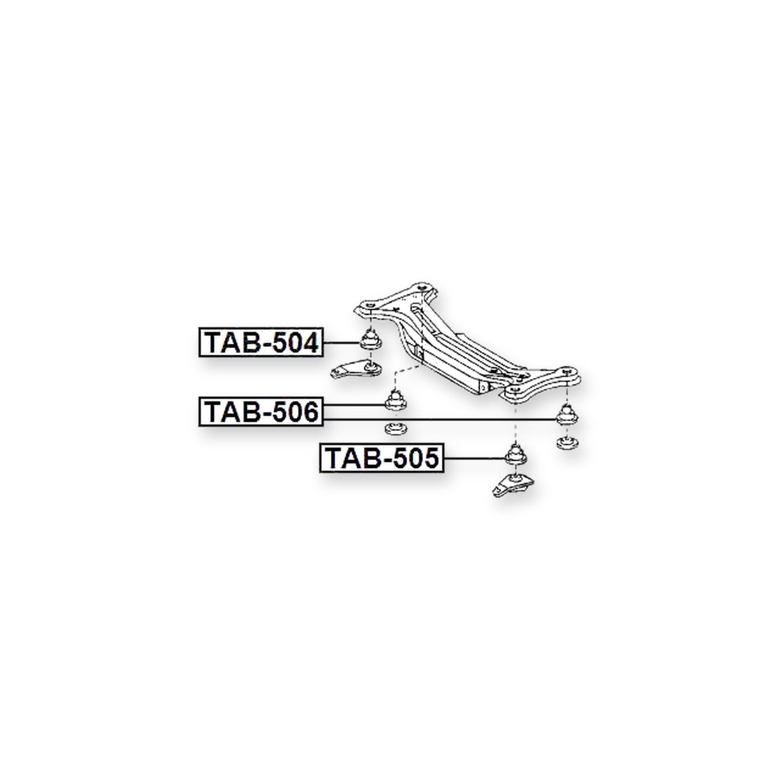 Lexus ES240/350 Rear Left Crossmember Bushing