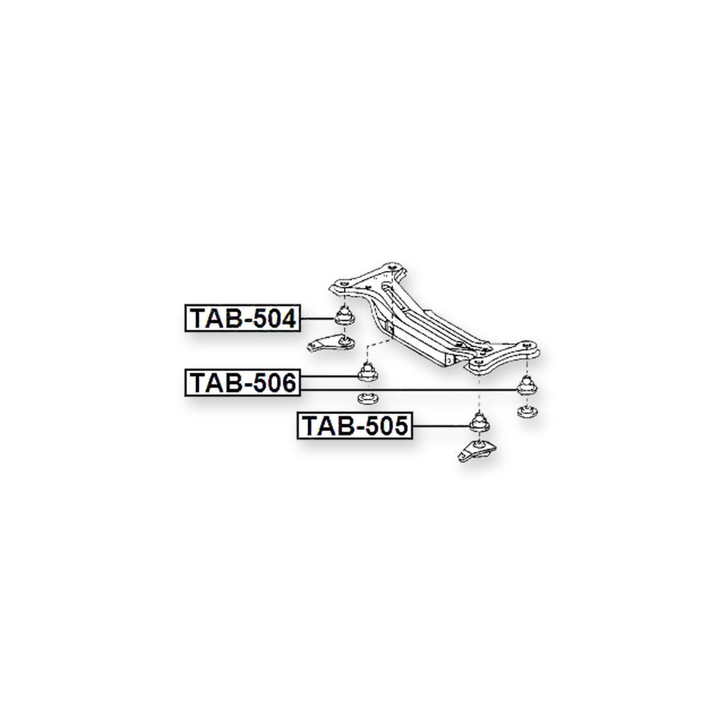 Toyota Avalon Rear Left Crossmember Bushing