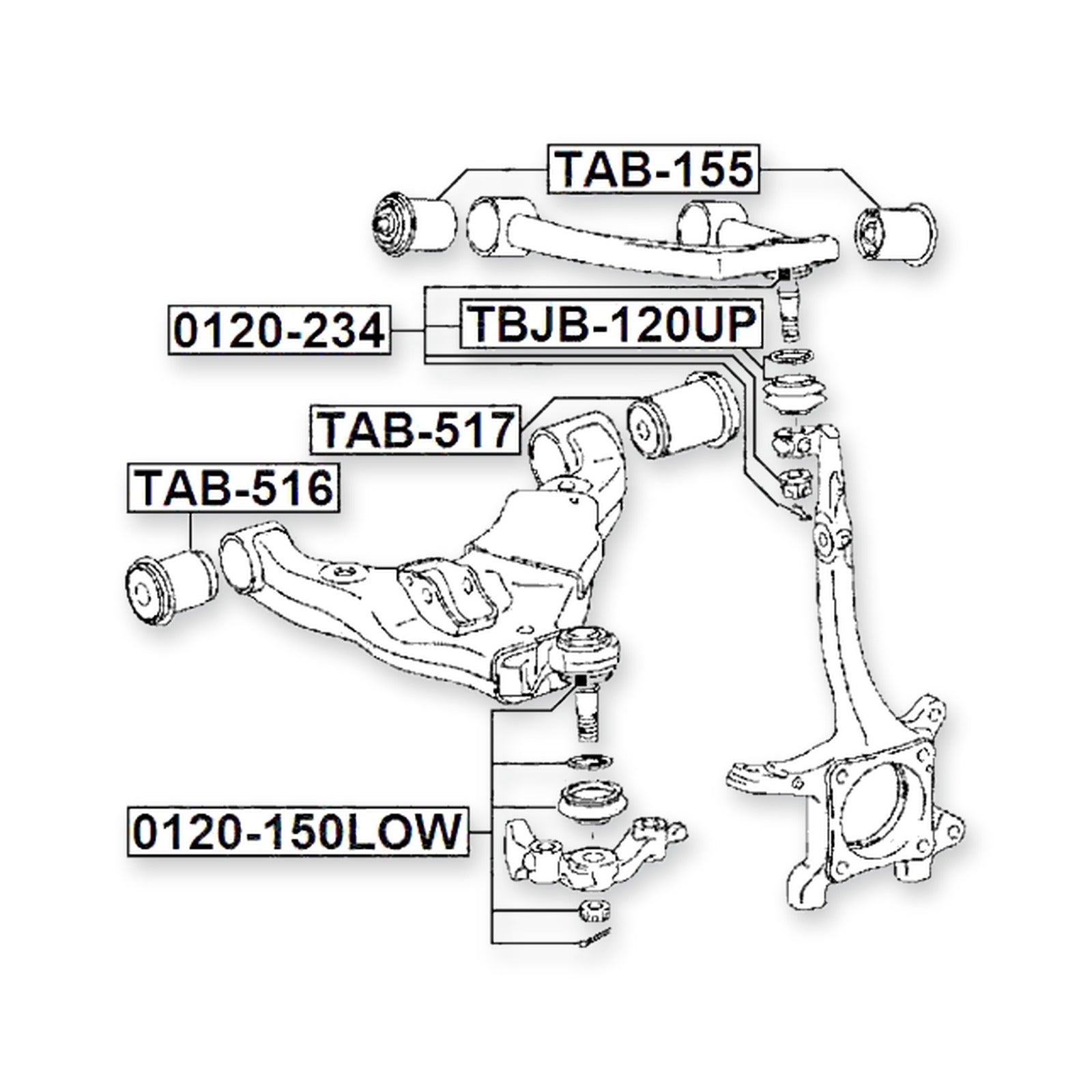 Lexus GX400/460 Front Lower Bushing, Control Arm